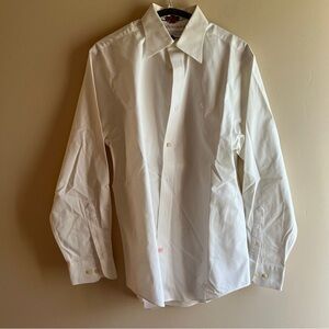 Nordstrom SmartCare Men's white dress shirt cotton formal wedding office preppy